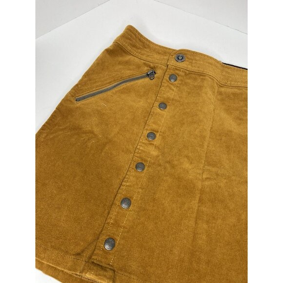 Kuhl Skirt Size 10 Streamline Rust Corduroy Cotton Stretch Snap Pockets - Picture 3 of 3